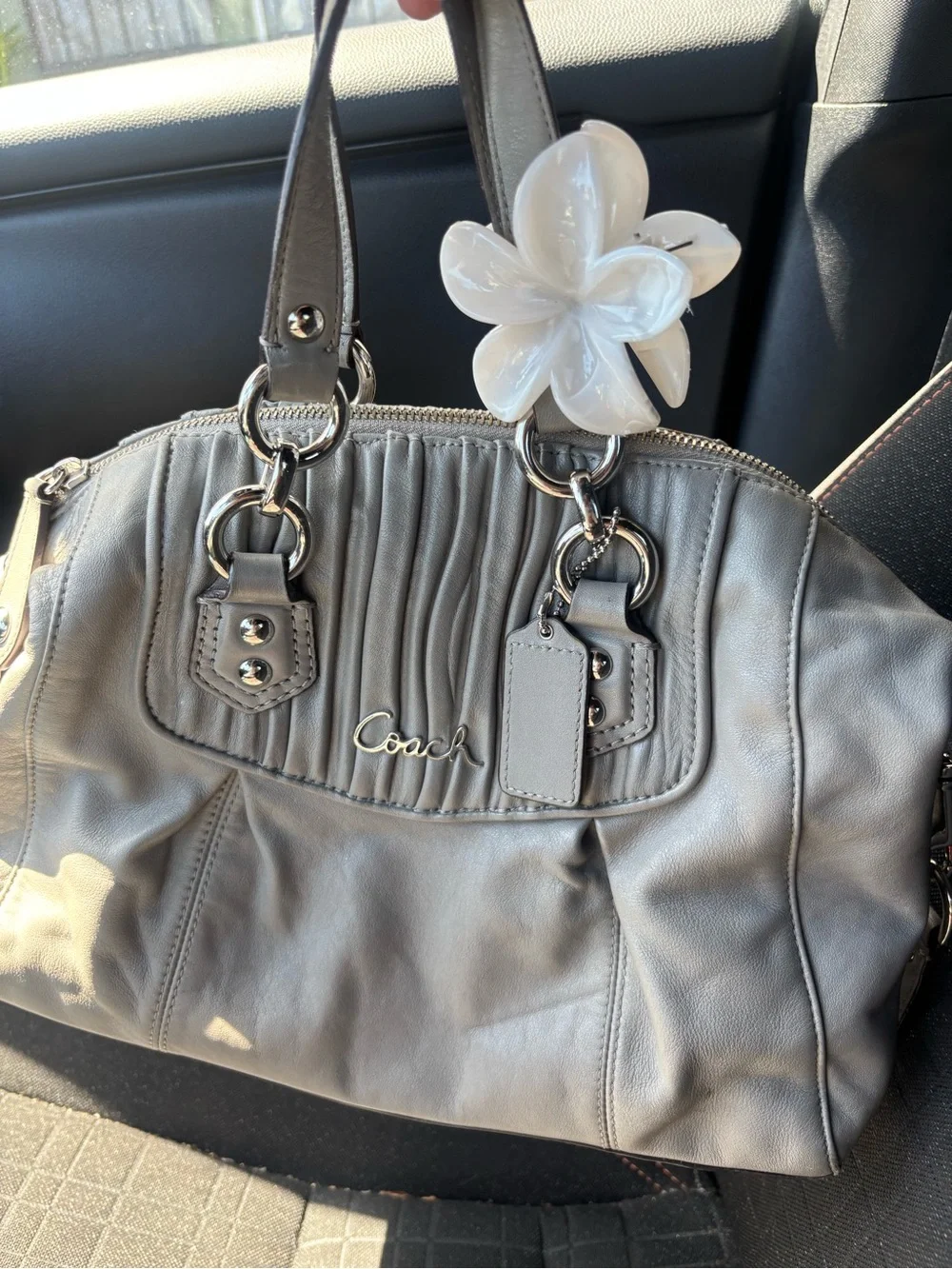 Grey Coach Ashley medium size Fall bag